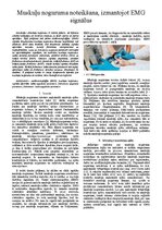 Research Papers 'Muskuļu noguruma noteikšana, izmantojot EMG signālus', 1.