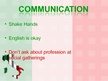 Presentations 'Business Etiquette in Italy', 7.