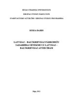 Research Papers 'Latvijas - Baltkrievijas pārrobežu sadarbības ietekme uz Latvijas - Baltkrievija', 1.