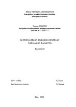 Research Papers 'Alternatīvās energoapgādes iespējas Salnavas pagastā', 1.