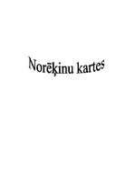 Summaries, Notes 'Norēķinu kartes', 1.