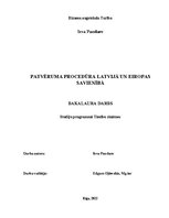 Term Papers 'Patvēruma procedūra Latvijā un Eiropas Savienībā', 1.