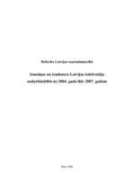 Research Papers 'Izmaiņas un tendences Latvijas iedzīvotāju nodarbinātībā no 2004.gada līdz 2007.', 1.