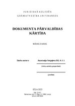 Research Papers 'Dokumentu pārvaldības kārtība', 1.