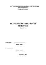 Summaries, Notes 'Elektriskās frekvences mērīšana', 1.