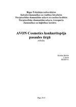 Research Papers 'Kompānijas "AVON Cosmetics" konkurētspēja pasaules tirgū', 1.