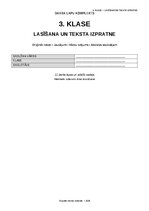 Samples '3. klase, lasīšana un teksta izpratne', 1.
