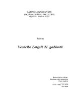 Research Papers 'Vecticība Latgalē 21.gadsimtā', 1.