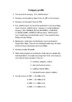 Summaries, Notes 'Company Profile. SIA "AM Furnitūra"', 1.