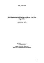 Research Papers 'Kriminālsoda tiesiskais regulējums Latvijas Republikā', 1.