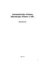 Research Papers 'Automatizācijas sistēmas un informācijas sistēma CARL', 1.