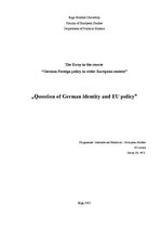 Research Papers 'Question of German Identity and EU Policy', 1.