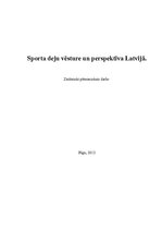 Research Papers 'Sporta deju vēsture un perspektīva Latvijā', 1.