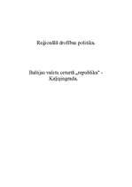 Research Papers 'Reģionālā drošības politika. Baltijas valstu ceturtā "republika" - Kaļiņingrada', 1.