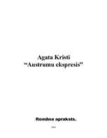 Research Papers 'Agata Kristi "Austrumu ekspresis"', 1.