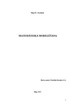 Summaries, Notes 'Eksamena piekļuves darbs "Matemātiska modelēšana"', 1.