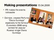 Presentations 'Company "Dzintars" and Public Relations', 9.
