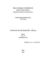 Research Papers 'Saimnieciskā situācija Eiropā no 1919. - 1924.gadam', 1.
