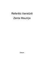 Research Papers 'Zenta Mauriņa', 1.