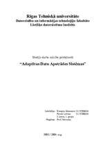 Research Papers 'Adaptīvas datu apstrādes sistēmas', 1.