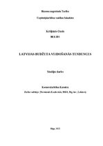Research Papers 'Latvijas budžeta veidošanās tendences', 1.