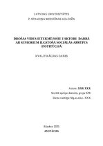 Term Papers 'Drošas vides ietekmējošie faktori darbā ar senioriem ilgstošā sociālās aprūpes i', 1.