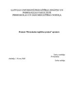 Practice Reports 'Prakses atskaite - 3. vec.posms. pirmā prakse', 1.