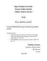 Summaries, Notes 'Politiskās kultūras tipi. Uzvedības pieeja politikai Latvijā', 1.
