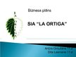 Business Plans 'SIA "La Ortiga"', 15.
