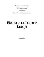 Research Papers 'Eksports, imports Latvijā (2004-2006)', 1.