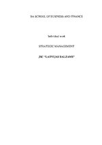 Research Papers 'Strategic Management Analysis of JSC "Latvijas balzams"', 1.