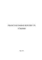 Research Papers 'Francijas dabas resursi un tūrisms', 1.