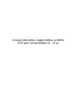 Summaries, Notes 'Livonijas laika kultūra, Latgales kultūras savdabība 1629.gads. Latvijas kultūra', 1.