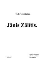 Research Papers 'Komponists Jānis Zālītis', 1.