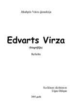 Research Papers 'Edvarta Virzas biogrāfija, dzeja', 1.