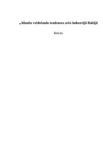 Research Papers 'Alianšu veidošanās tendences avio industrijā Baltijā', 1.