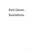 Research Papers 'Renē Dekarts, racionālisms', 1.