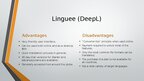 Presentations 'Comparison of Linguee (DeepL), CafeTran Espresso and OmegaT', 2.