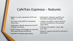 Presentations 'Comparison of Linguee (DeepL), CafeTran Espresso and OmegaT', 5.