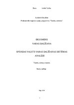 Research Papers 'Spānijas valsts varas dalīšanas sistēma', 1.
