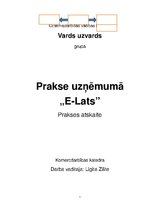 Practice Reports 'Prakse uzņēmumā "E-Lats"', 1.