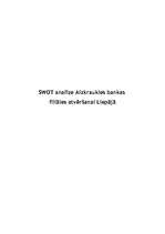 Summaries, Notes 'SWOT analīze Aizkraukles bankas filiāles atvēršanai Liepājā', 1.