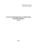 Research Papers 'Valūtas integrācija un monetārā politika Eiropā', 1.