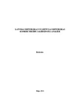Research Papers 'Latvijas Republikas un Lietuvas Republikas komerctiesību salīdzinošā analīze', 1.