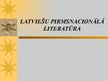 Presentations 'Pirmsnacionālā literatūra', 1.