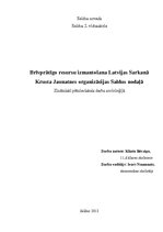 Research Papers 'Brīvprātīgo resursu izmantošana Latvijas Sarkanā Krusta Jaunatnes organizācijas ', 1.