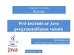 Presentations 'Web izstrāde ar Java programmēšanas valodu', 1.