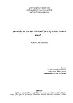 Research Papers 'Jauniešu bezdarbs un nespēja iekļauties darba tirgū', 1.