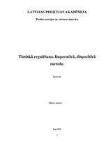 Research Papers 'Tiesiskā regulēšana. Imperatīvā un dispozitīvā metode', 1.