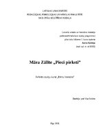 Research Papers 'Māra Zālīte "Pieci pirksti"', 1.